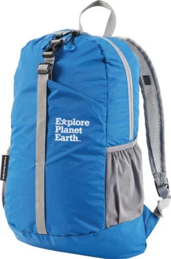 Explore Planet Earth Comet Packable Backpack 18L Blue