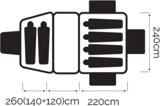 Oztrail Skygazer 6XV Dome Tent 7 Oztrail Skygazer 6XV Dome Tent - Image 5