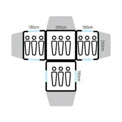 Oztrail Family 12 Dome Tent -Outdoor Camping Shop DTE FA12 E 3