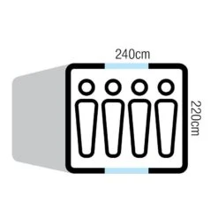 Oztrail Tasman 4V Dome Tent -Outdoor Camping Shop DTMTAS4V D 5