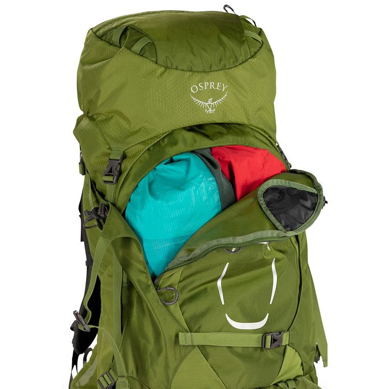 Osprey Aether 65 Mens Backpacking Garlic Mustard Green - S/M 5 Osprey Aether 65 Mens Backpacking Garlic Mustard Green - S/M - Image 3