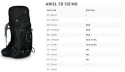 Osprey Ariel 55 Womens Backpacking Black - Size: M/L -Outdoor Camping Shop OSP0886 BLK ML 5