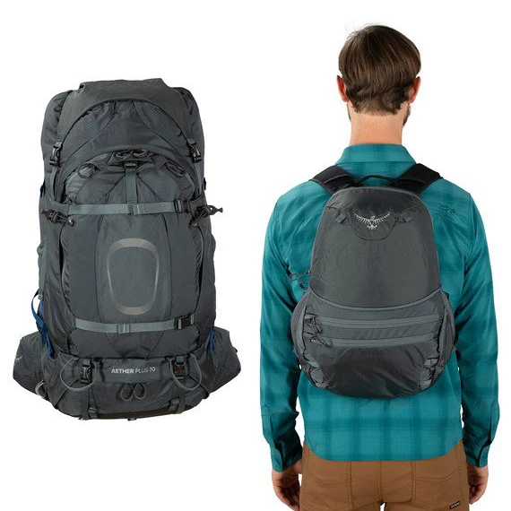 Osprey Aether Plus 70 Men's Hiking Backpack Eclipse Grey - S/M 7 Osprey Aether Plus 70 Men's Hiking Backpack Eclipse Grey - S/M - Image 5