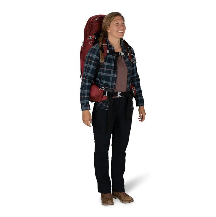 Osprey Aura AG 65 Womens Hiking Backpack Berry Sorbet Red - XS/S 6 Osprey Aura AG 65 Womens Hiking Backpack Berry Sorbet Red - XS/S - Image 4