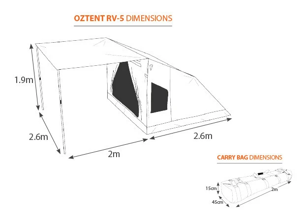 Oztent RV-5 Canvas Touring Tent 5 Oztent RV-5 Canvas Touring Tent - Image 3